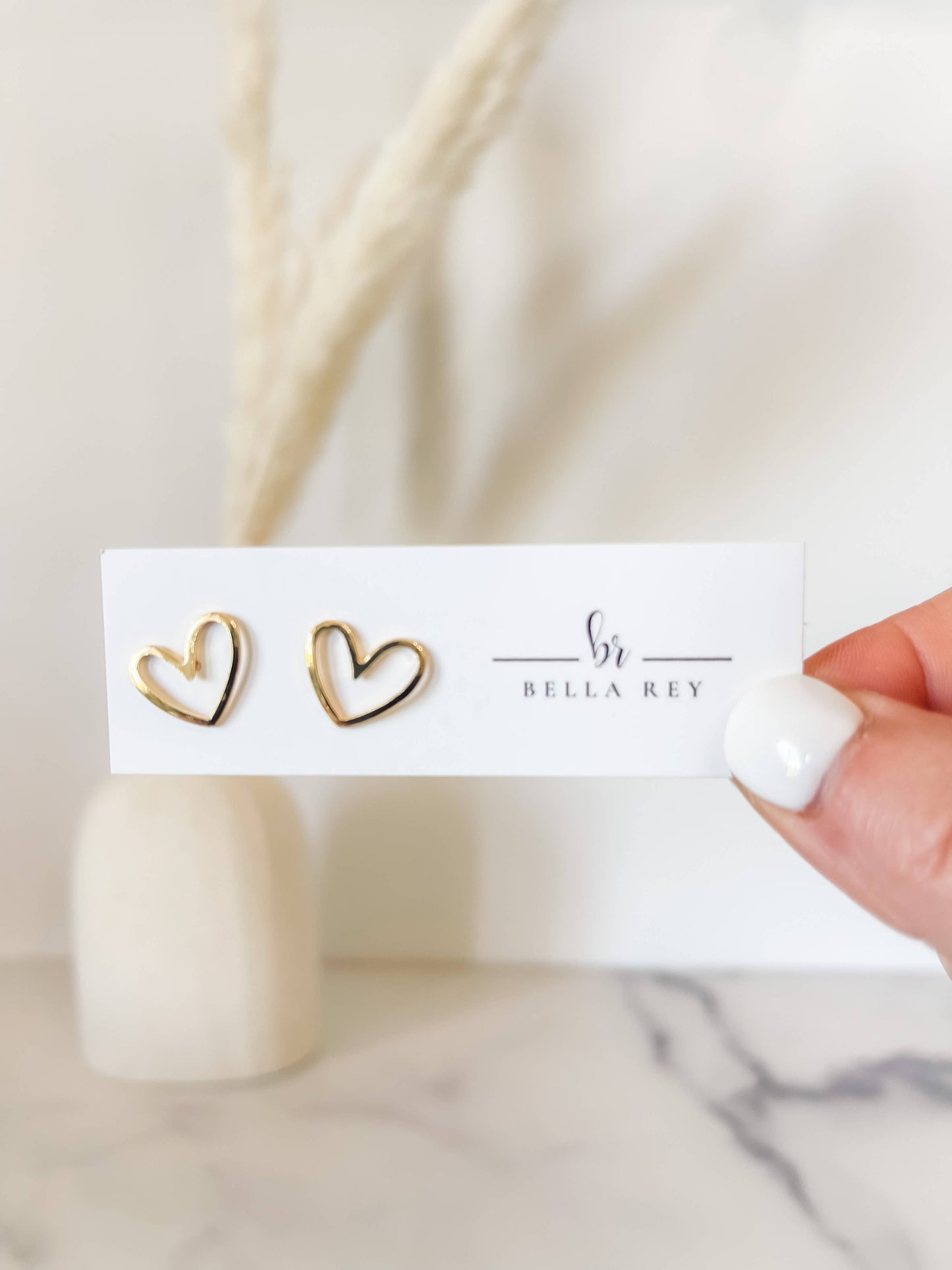 The Morgan Heart Stud Earrings