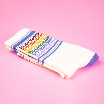 Bookworm Rainbow Crew Socks