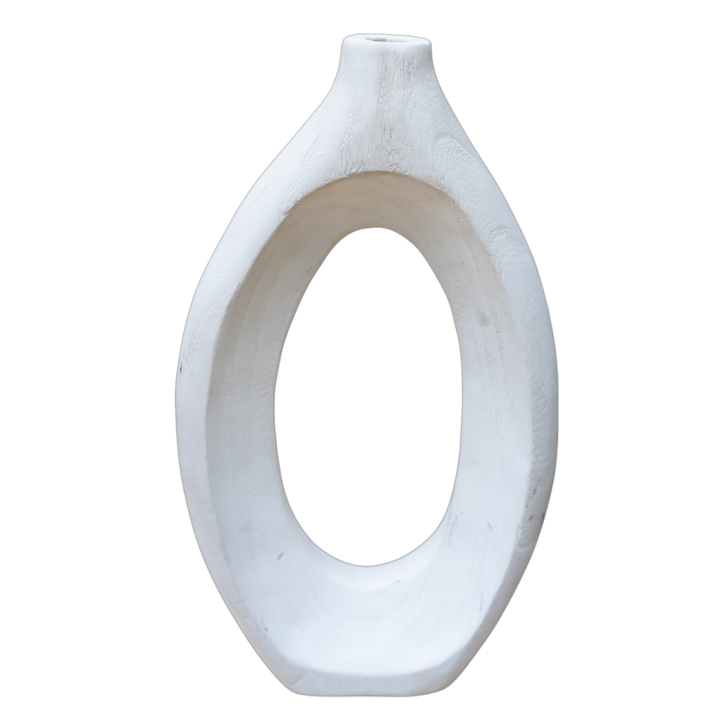 White Wood Vase
