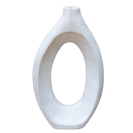 White Wood Vase