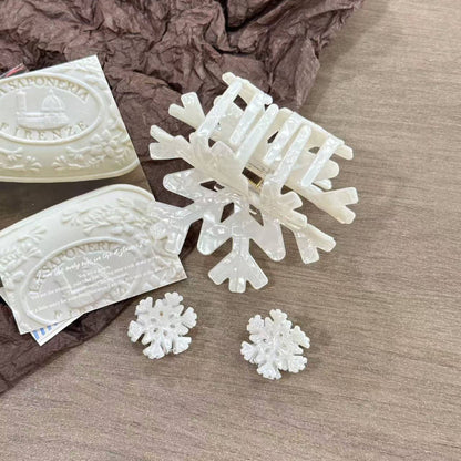 Frosty Snowflake Hair Clip