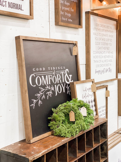 Good Tidings of Comfort and Joy Wall Sign