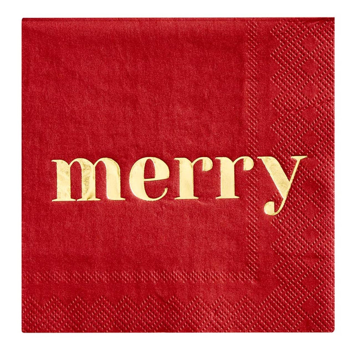 Merry Red Cocktail Napkin