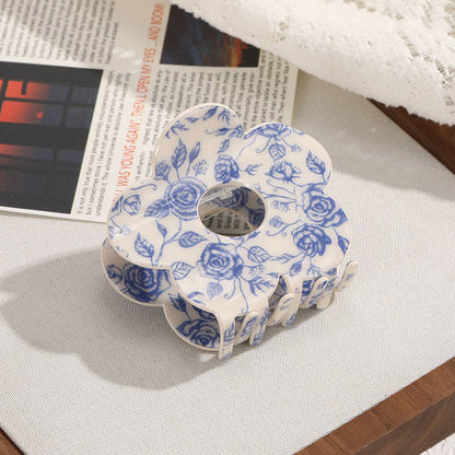 Ditsy Floral Flower-Shaped Hair Claw