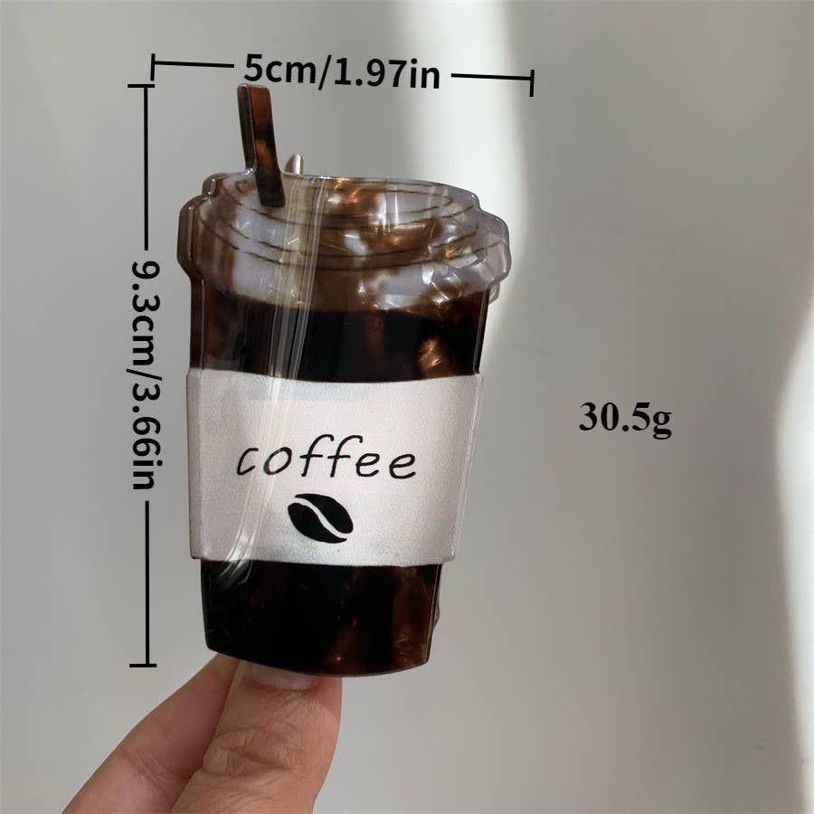 Coffee Cup Hair Claw
