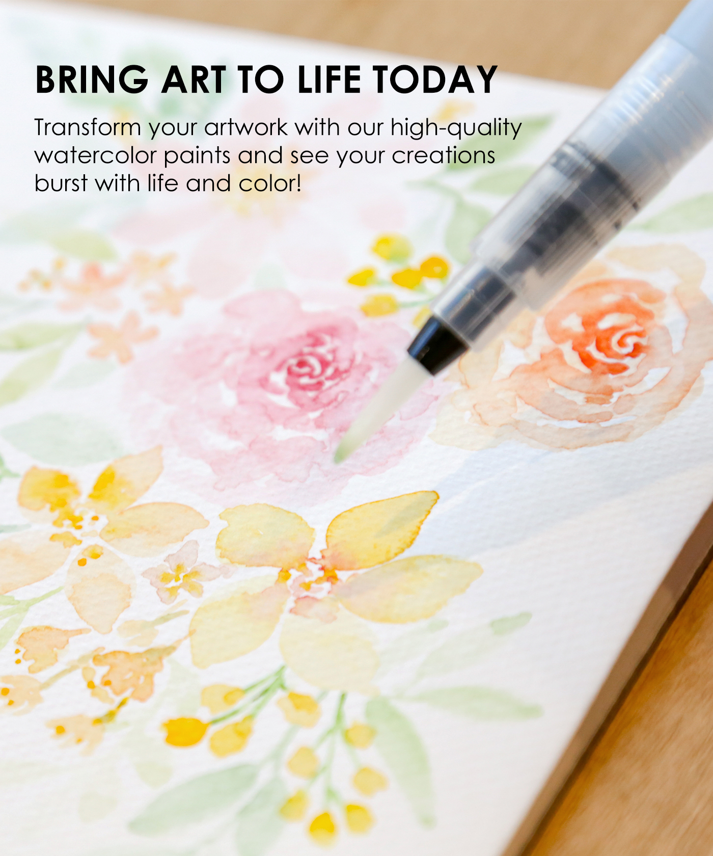 Essential Colors Watercolor Pocket Set With Brush