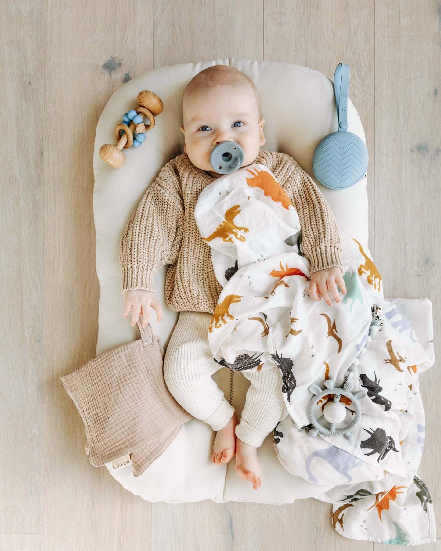 Dinosaur Muslin Swaddle Blanket