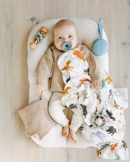 Dinosaur Muslin Swaddle Blanket