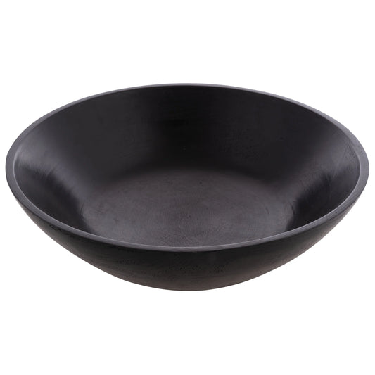 Large Black Wood Salad Bowl