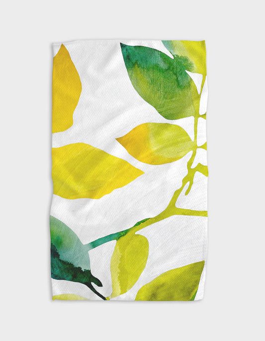 Botanical Watercolor Citrus Kitchen Tea Towel