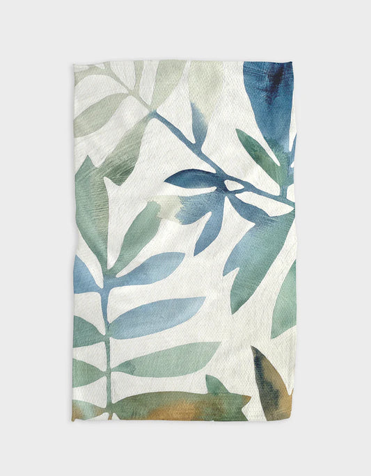 Botanical Watercolor Tropic Kitchen Tea Towel