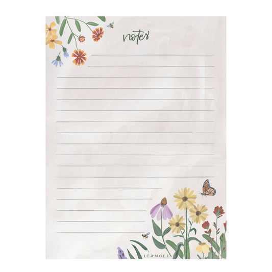 Wildflower Botanicals Floral Notepad
