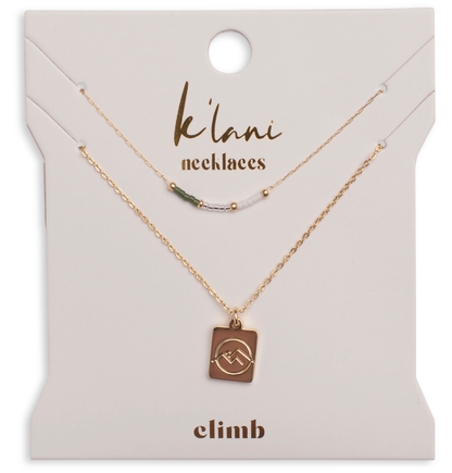 Climb Gold Mountain Necklace Set