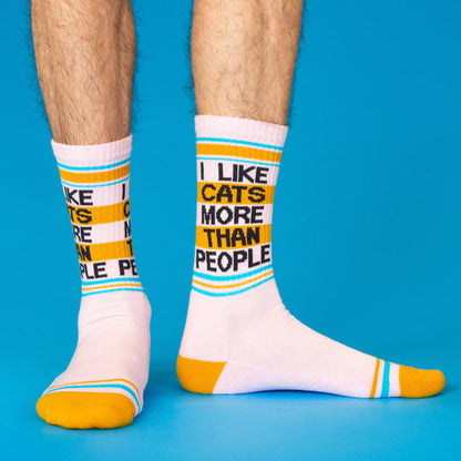 I Like Cats More Than People Crew Socks