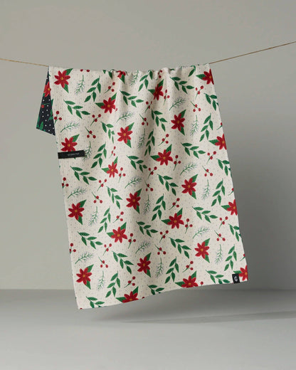 Winter Bloom Luxe Kitchen Tea Towel