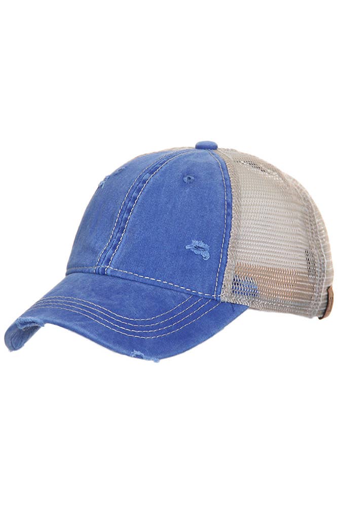 C.C Olive Mesh Back Ponytail Baseball Cap