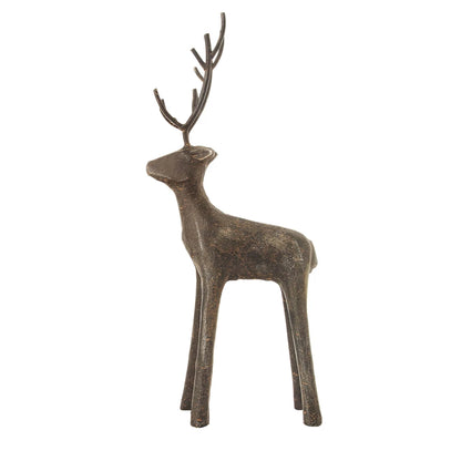 Large Cast Iron Standing Deer