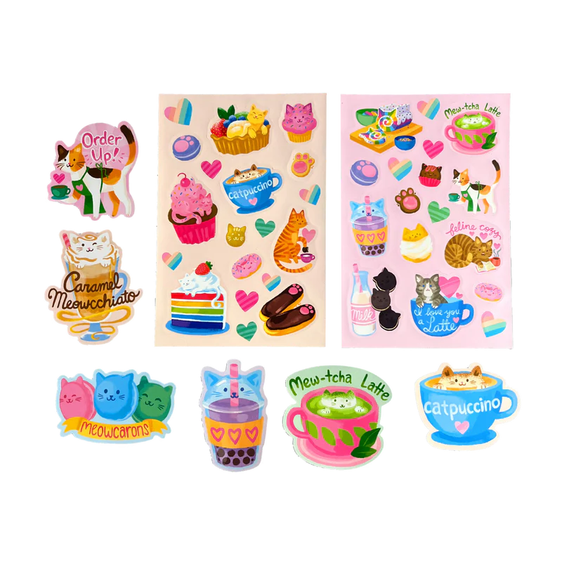 Stickiville Cat Cafe Scented Stickers