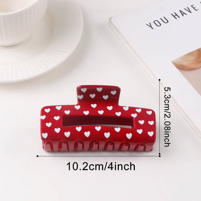 Red Heart Hair Clip