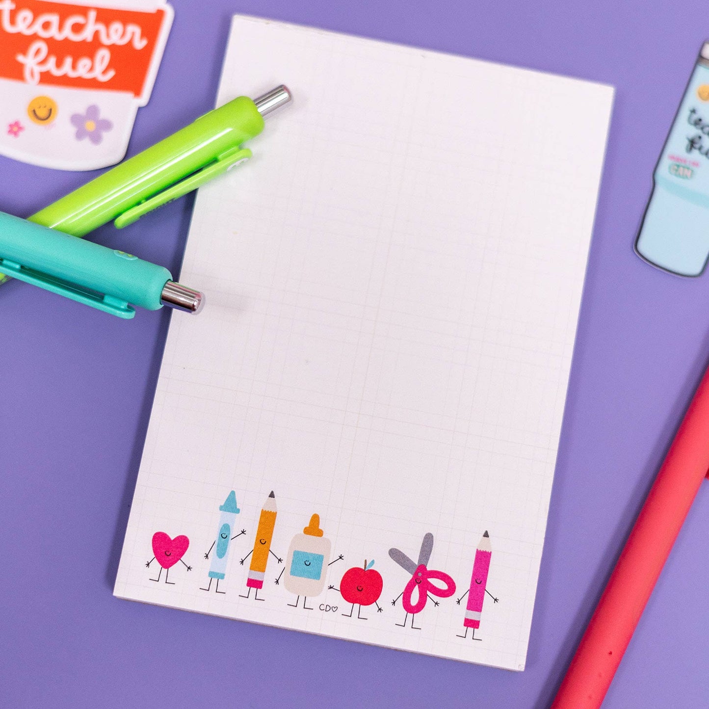 Smiley School Supplies Notepad