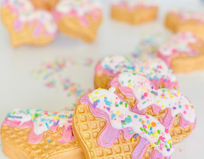 Ice Cream Cone Bubble Gum Heart Bath Bomb