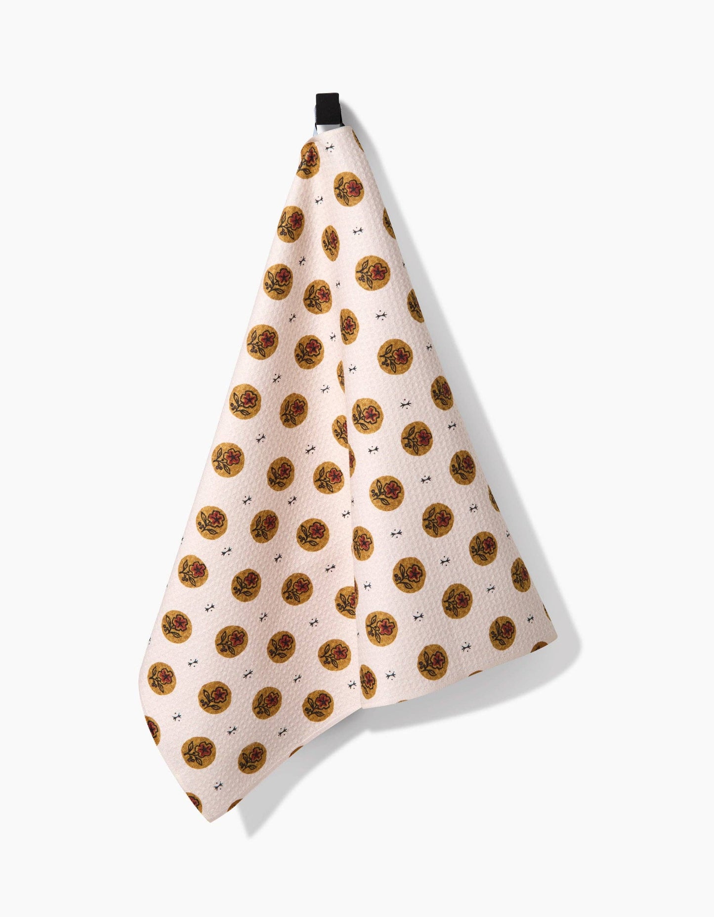 Artisanal Floral Cream Kitchen Tea Towel