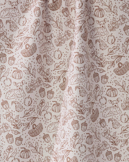 White Cozy Flora Kitchen Tea Towel