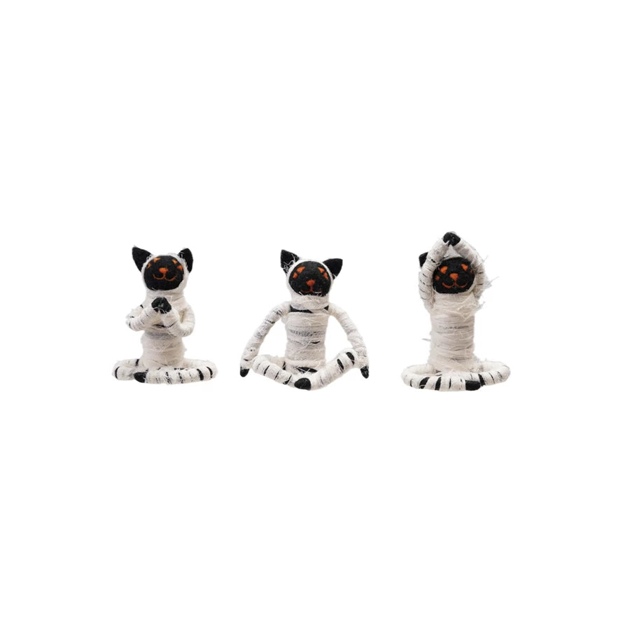 Felt Yoga Cats