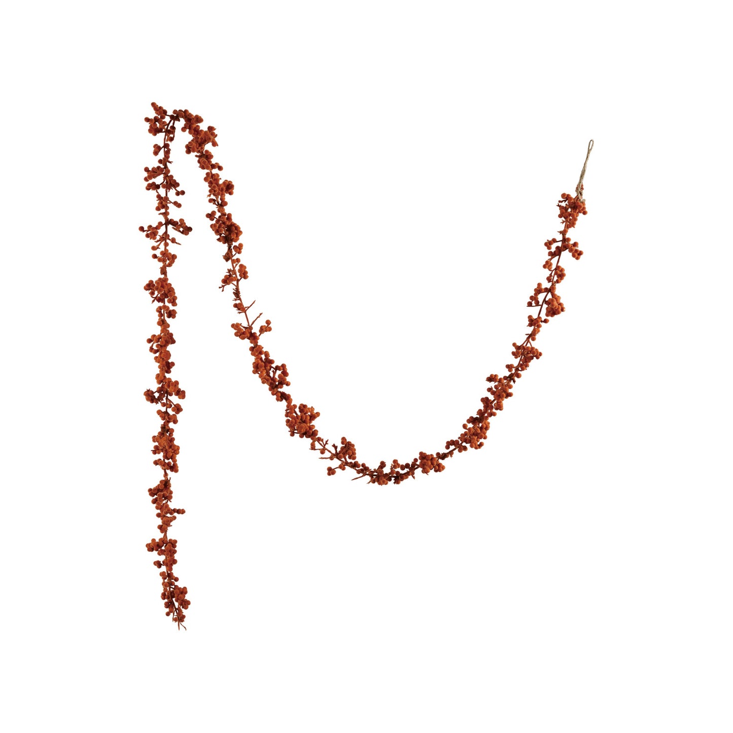 Flocked Orange Ball Garland