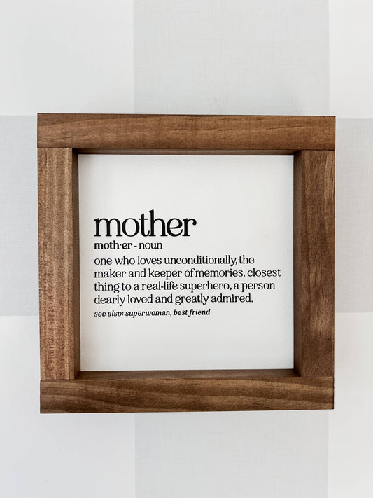 Mother Definition Wall Art