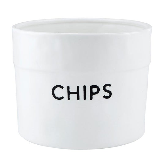 White Ceramic Chips Bag