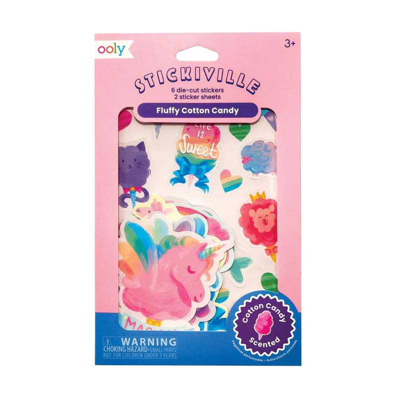 Stickiville Fluffy Cotton Candy Scented Stickers