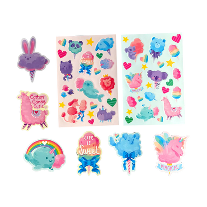 Stickiville Fluffy Cotton Candy Scented Stickers