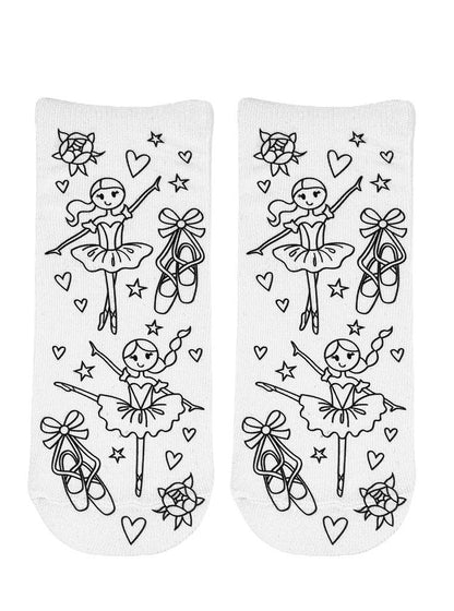 Dancing Ballerinas Coloring Socks