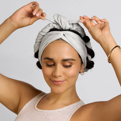 Heather Grey Set & Flow Heatless Curling Headband