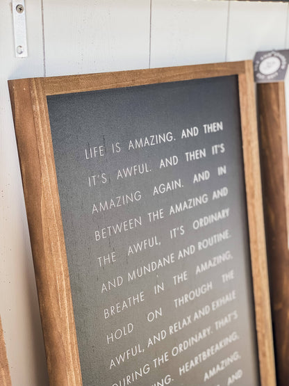 Life Is Amazing Wall Art