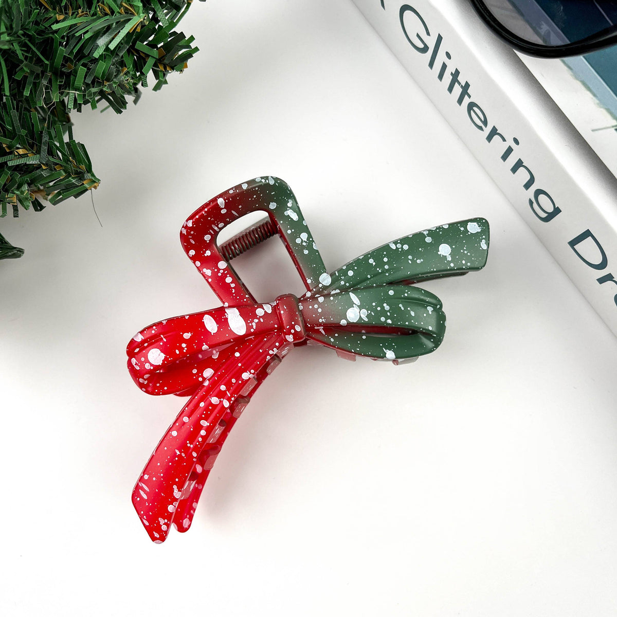 Bow Christmas Claw Clip