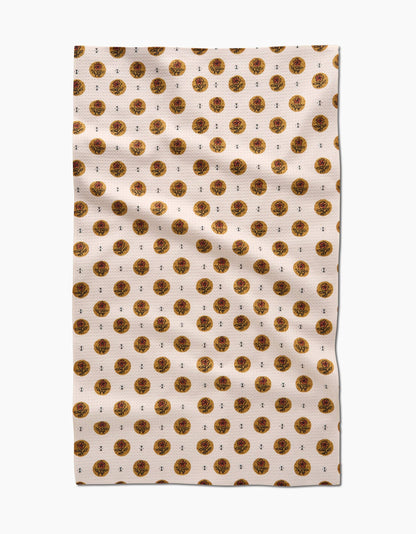 Artisanal Floral Cream Kitchen Tea Towel