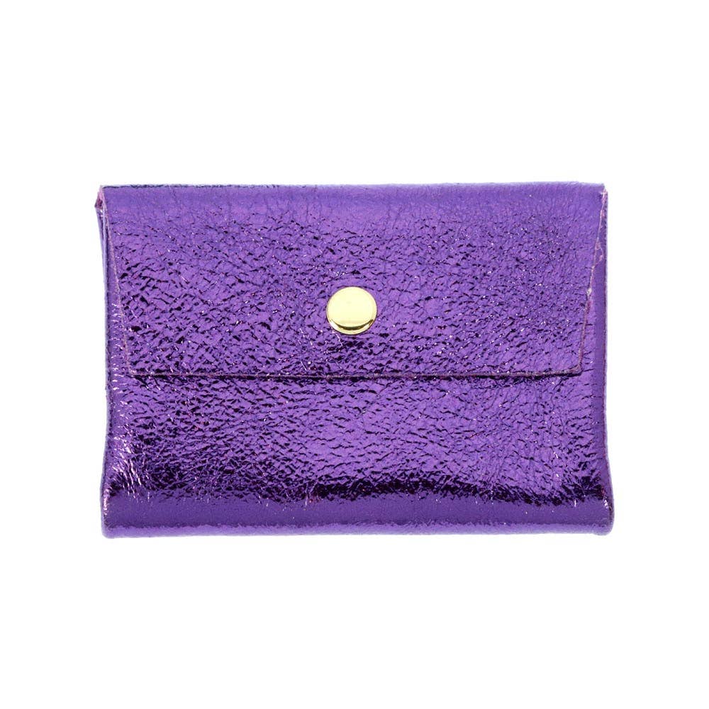 Iridescent Leather Wallet/Card Holder