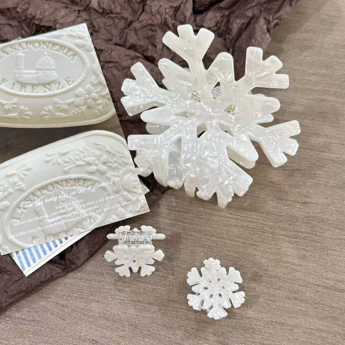 Frosty Snowflake Hair Clip