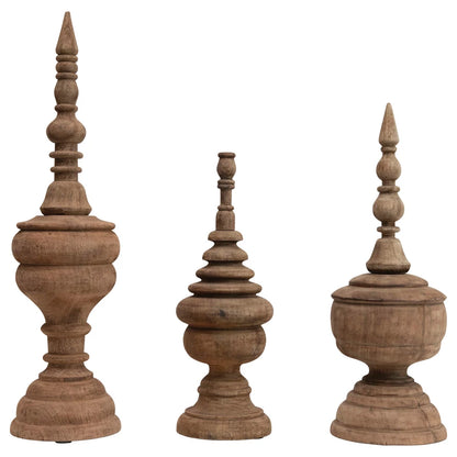 Carved Mango Wood Finial