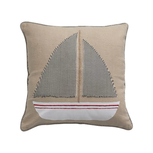 Striped Boat Cotton Pillow