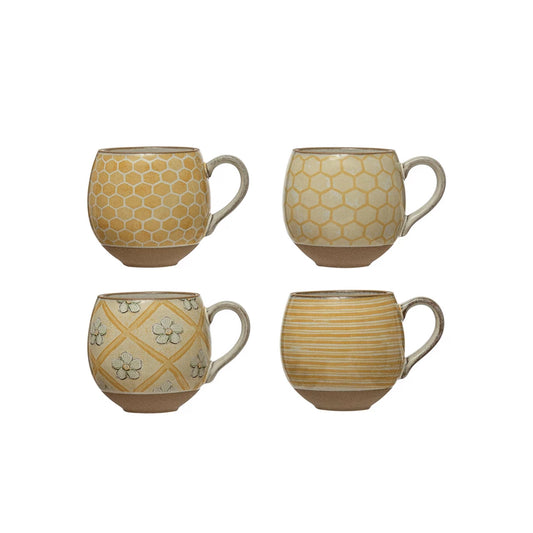 Stoneware Mug w/ Pattern