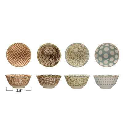 Stoneware Pinch Pot w/ Pattern
