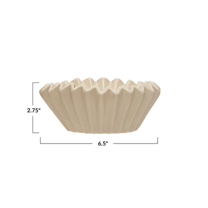 Stoneware Fluted Bowl