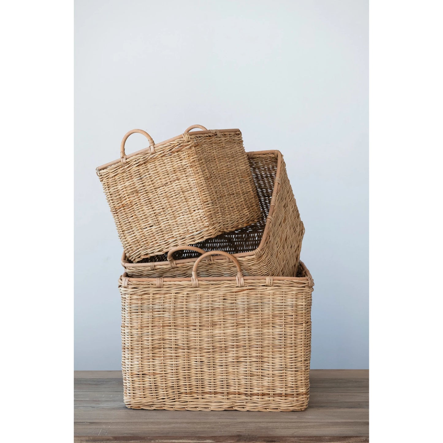 Rattan Baskets w/Handles