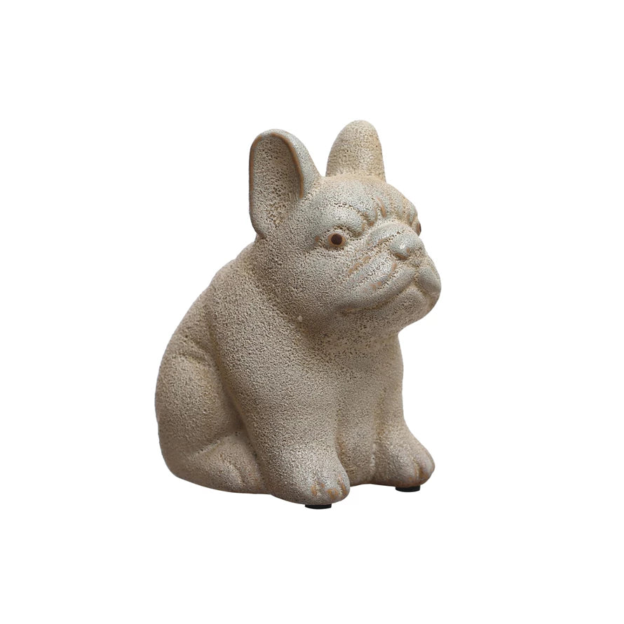 White Terra-cotta French Bull Dog