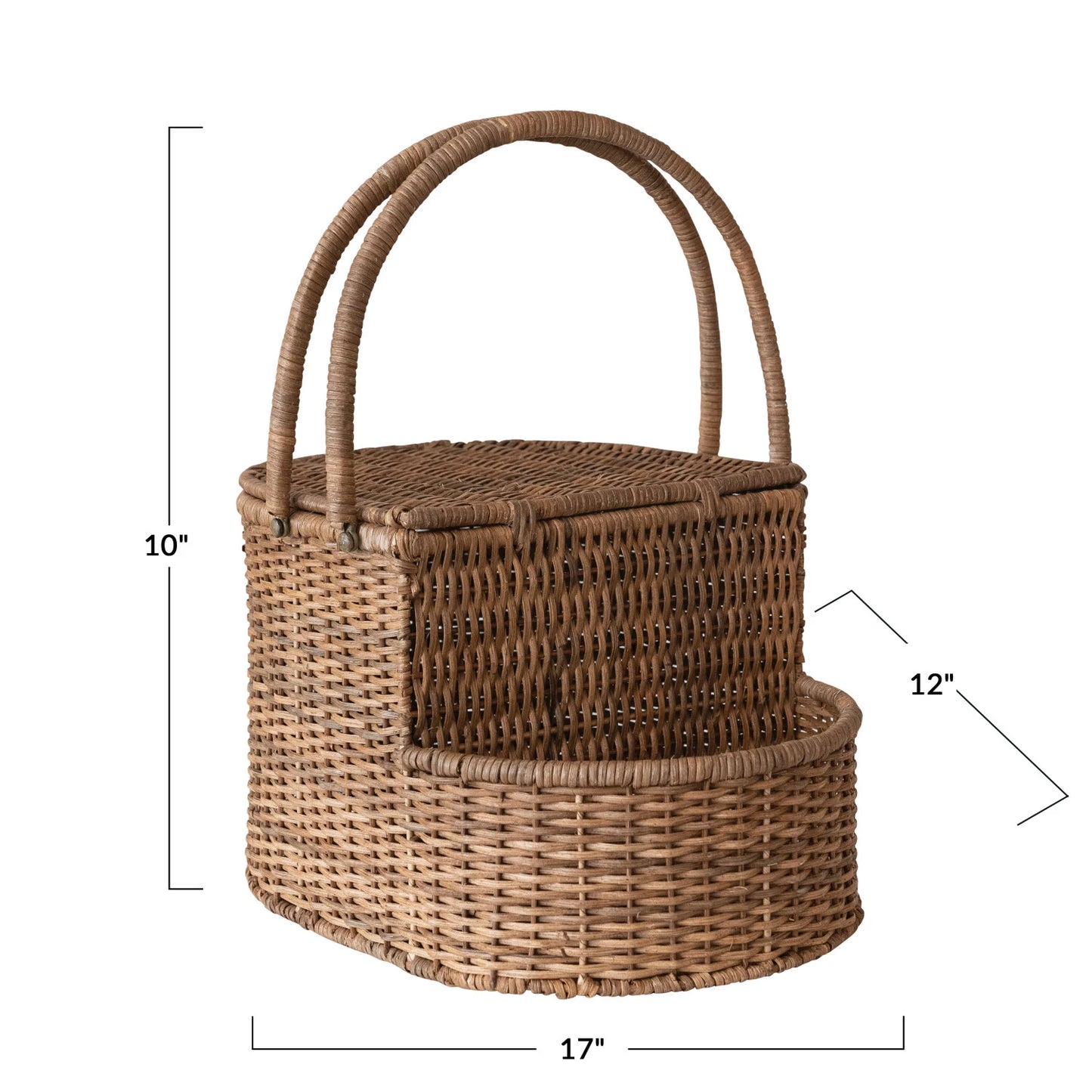 Rattan Wicker Picnic Basket