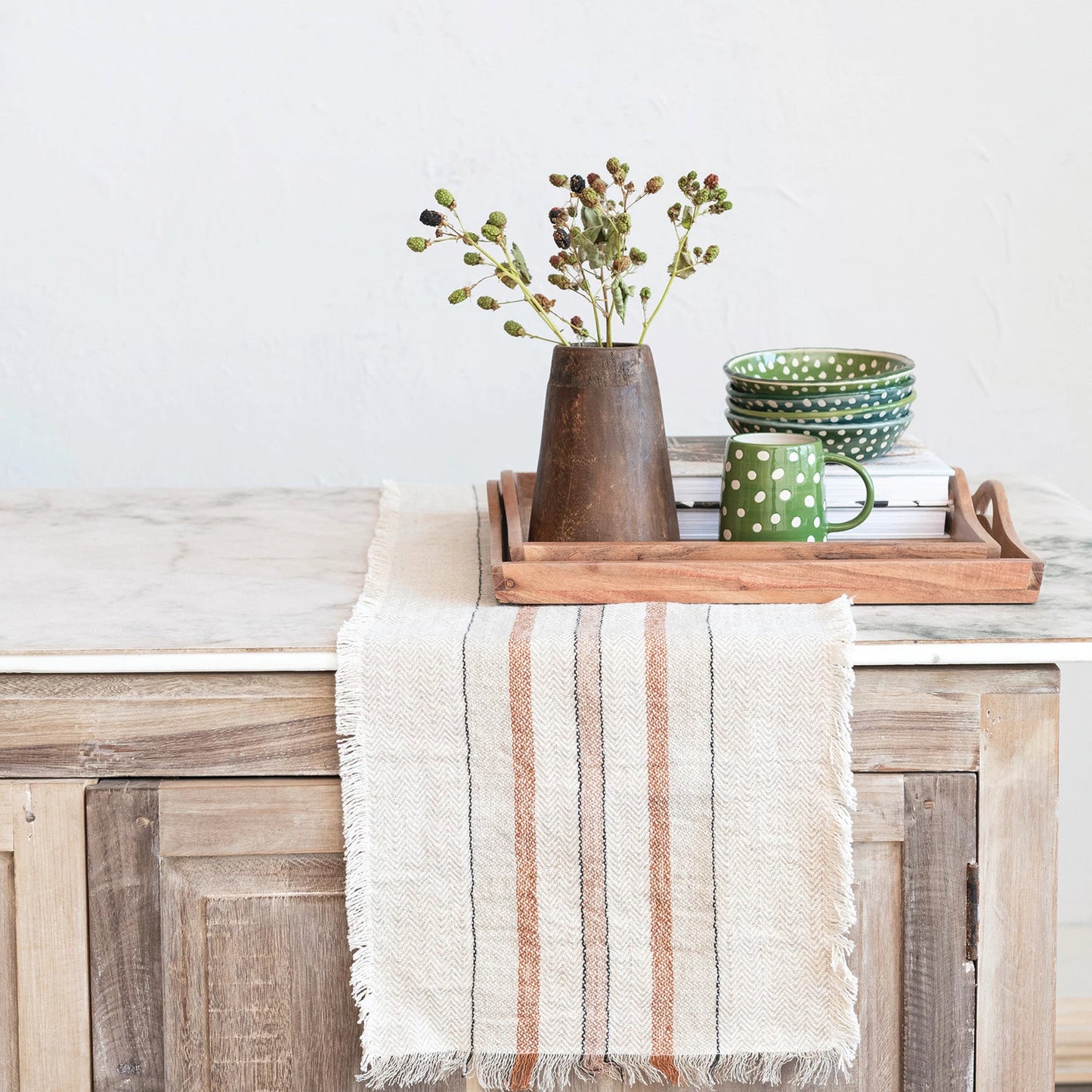 Acacia Wood Trays w/ Handles