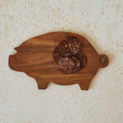 Mango Wood Pig Shaped Cheese/Cutting Board